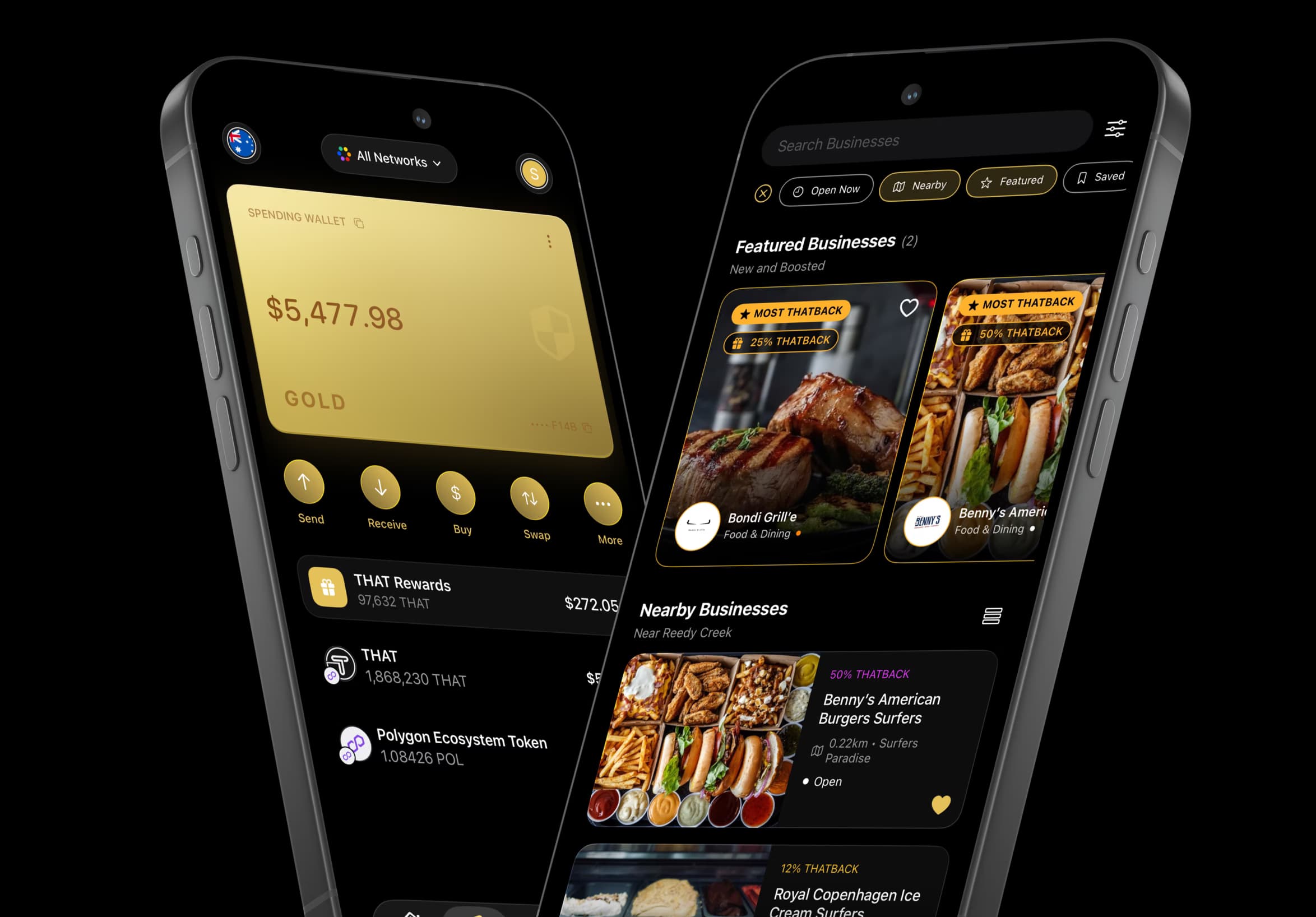 The THAT app — wallet and merchant directory